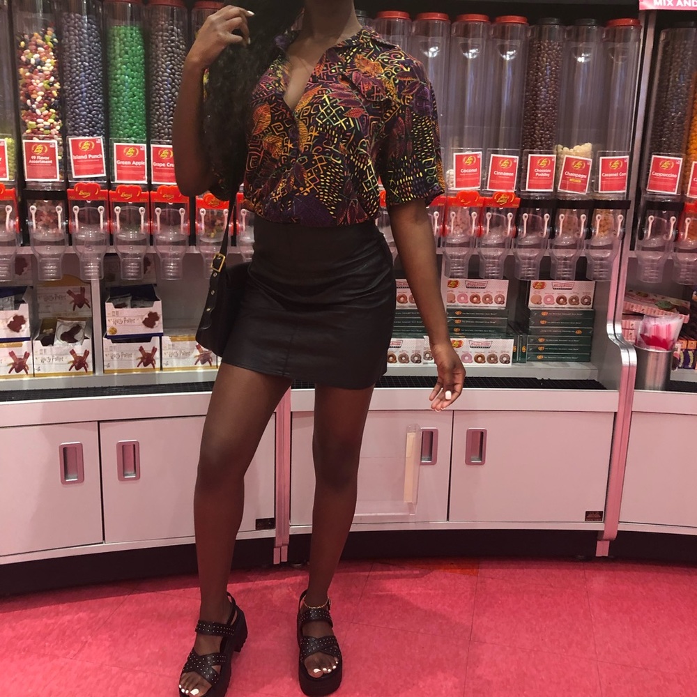 90s Style Retro Button Down Top